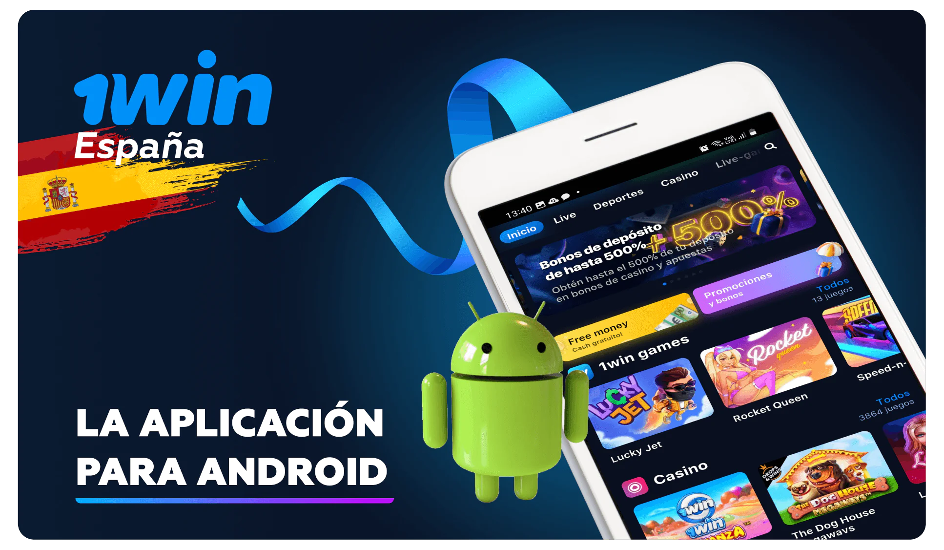 La aplicación 1win para Android