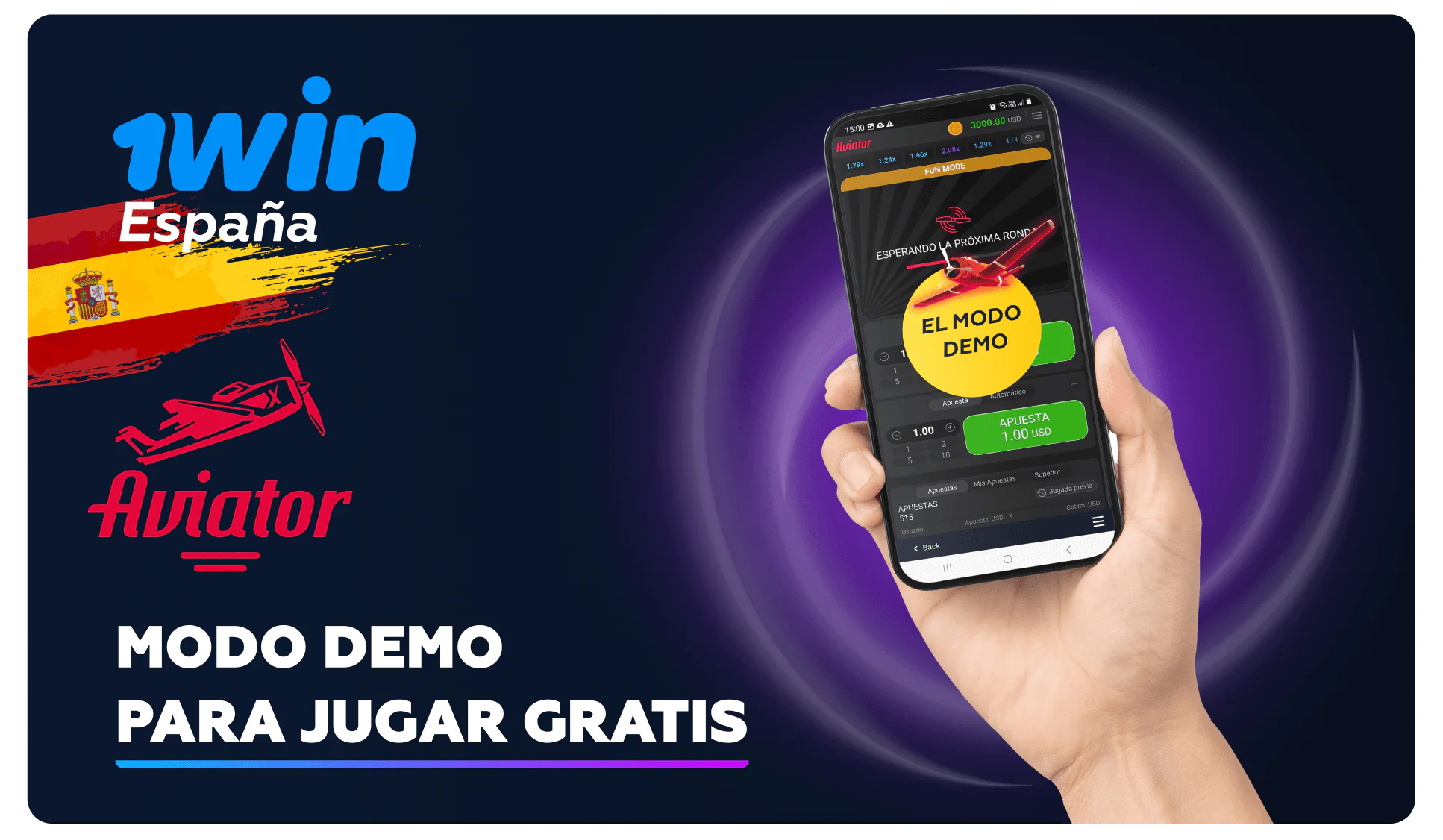 Juega 1win aviator gratis en modo demo