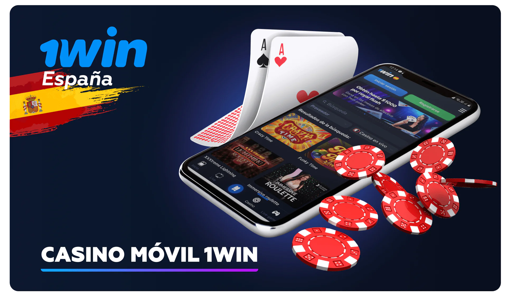 La aplicación oficial para 1win casino móvil