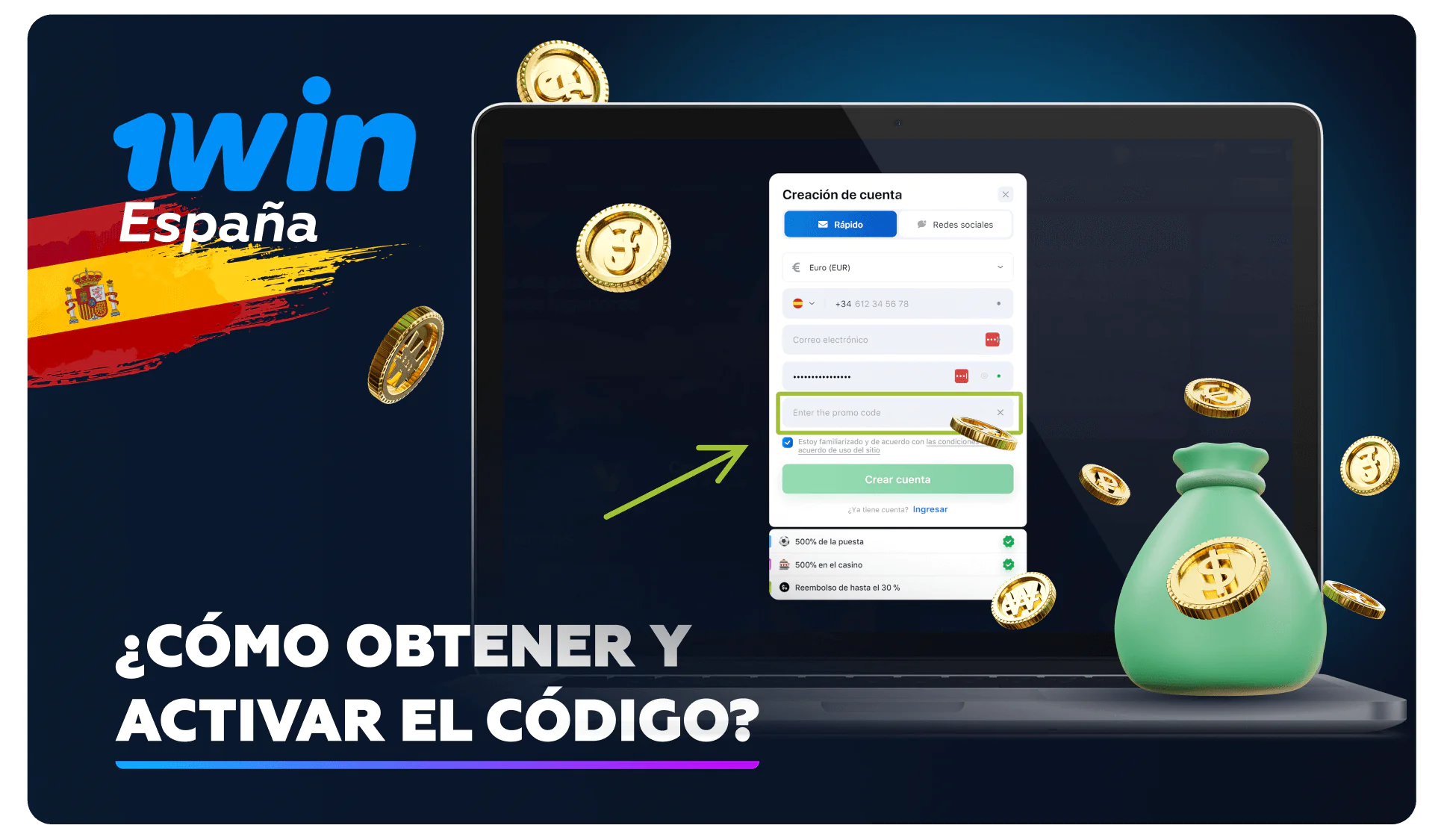 ¿Cómo obtener y activar 1win promocode?