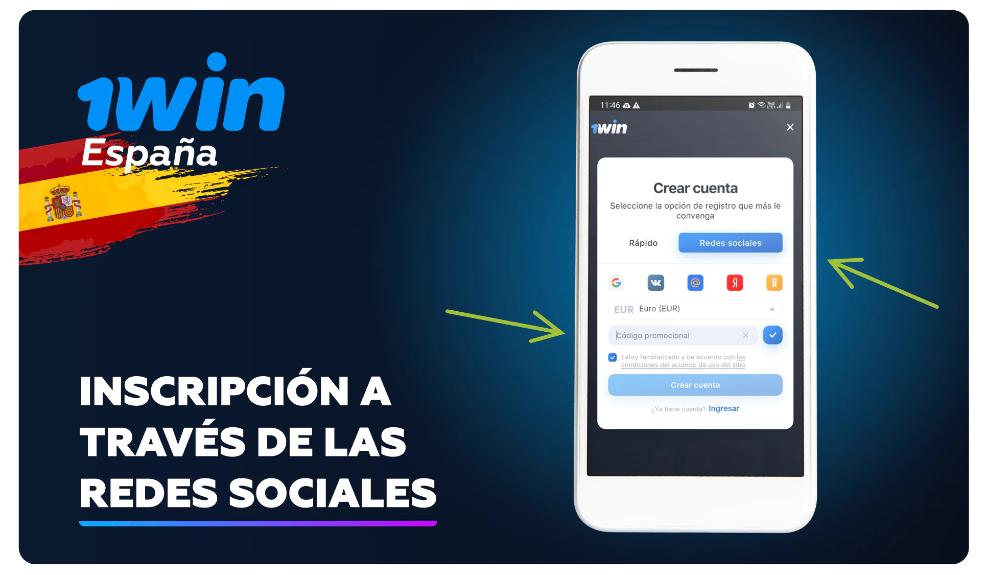 La oportunidad de inscribirse a través de las redes sociales