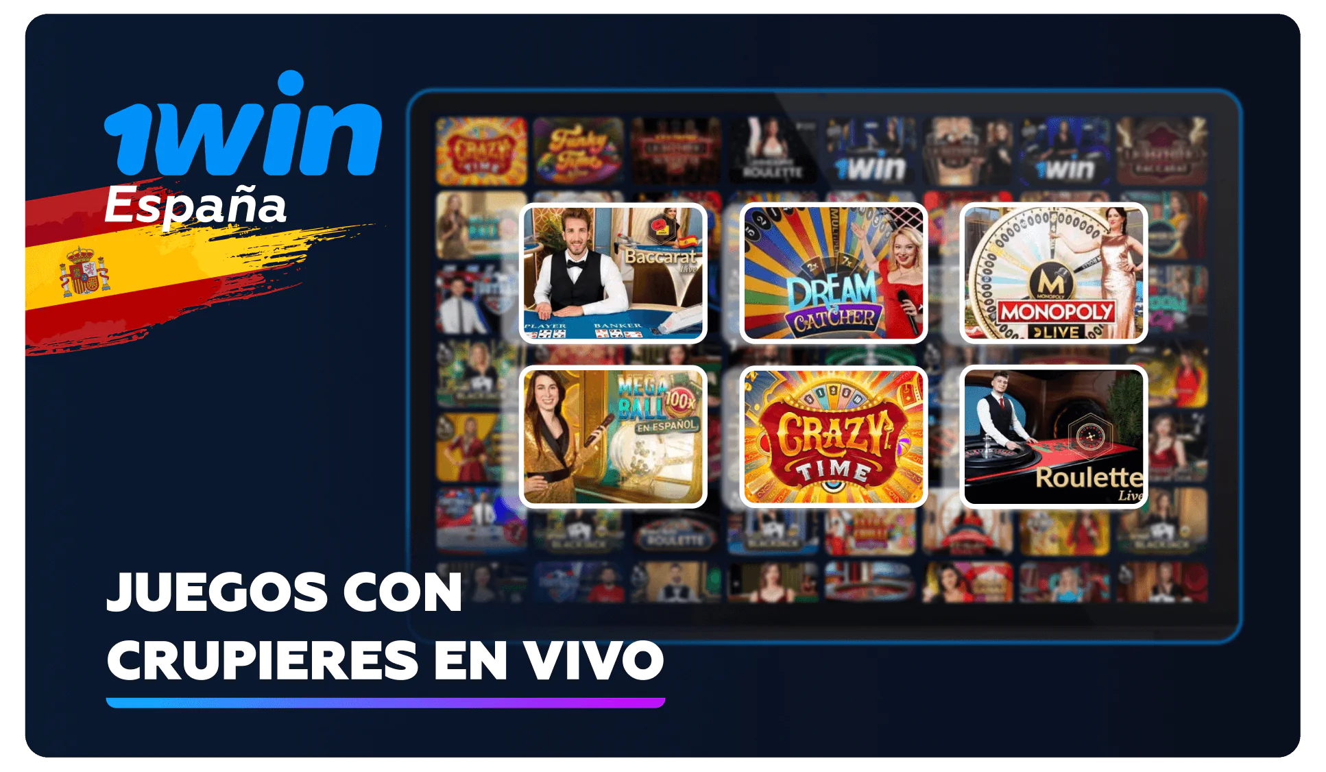 1win juegos populares con crupieres en vivo