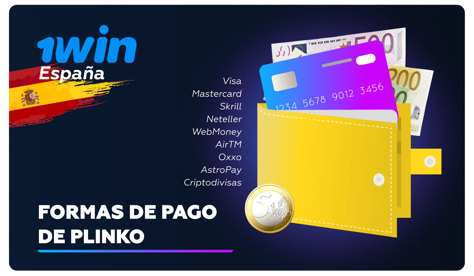 1win Plinko metodos de pago