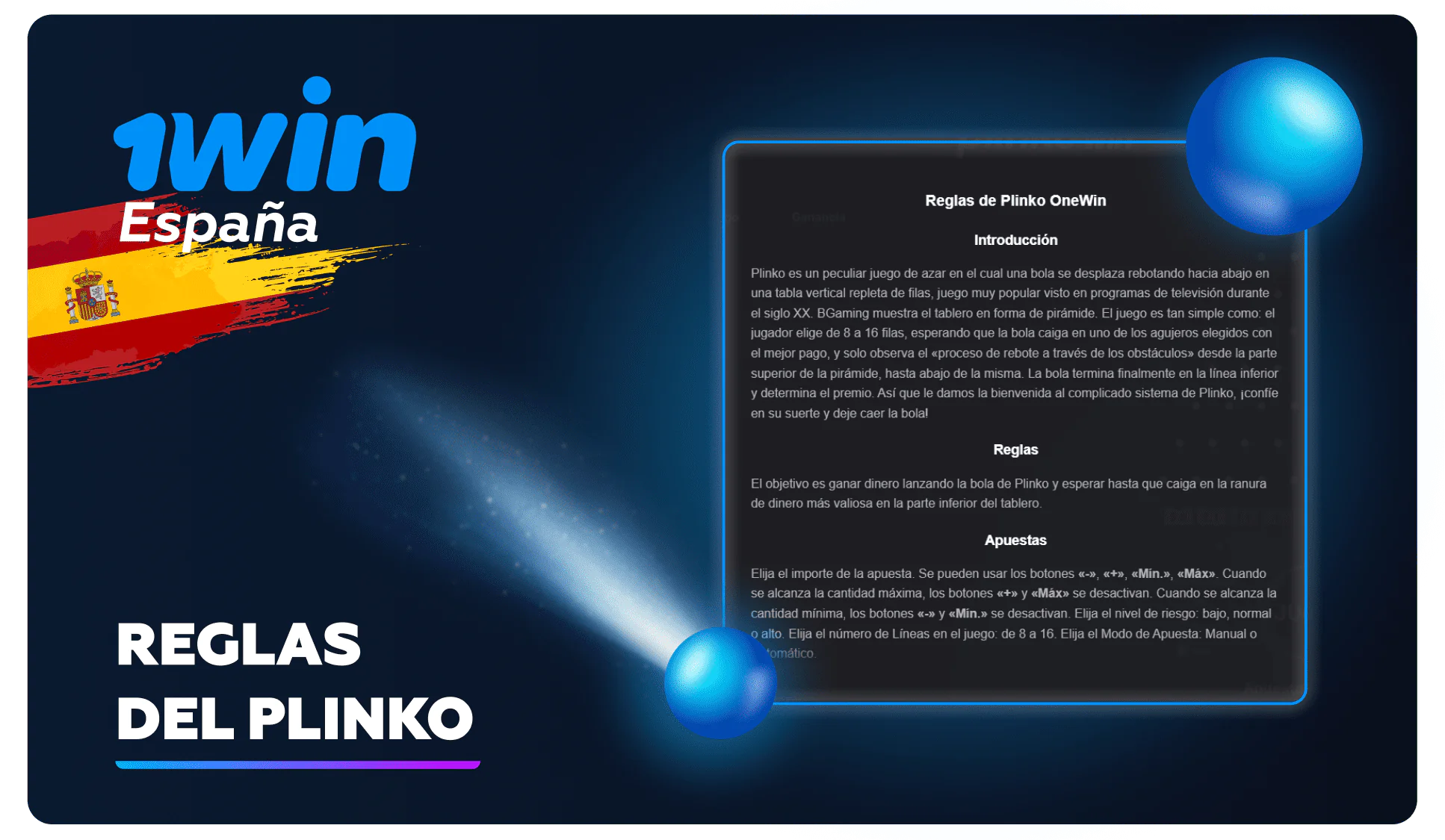 Reglas y algoritmos del 1win Plinko
