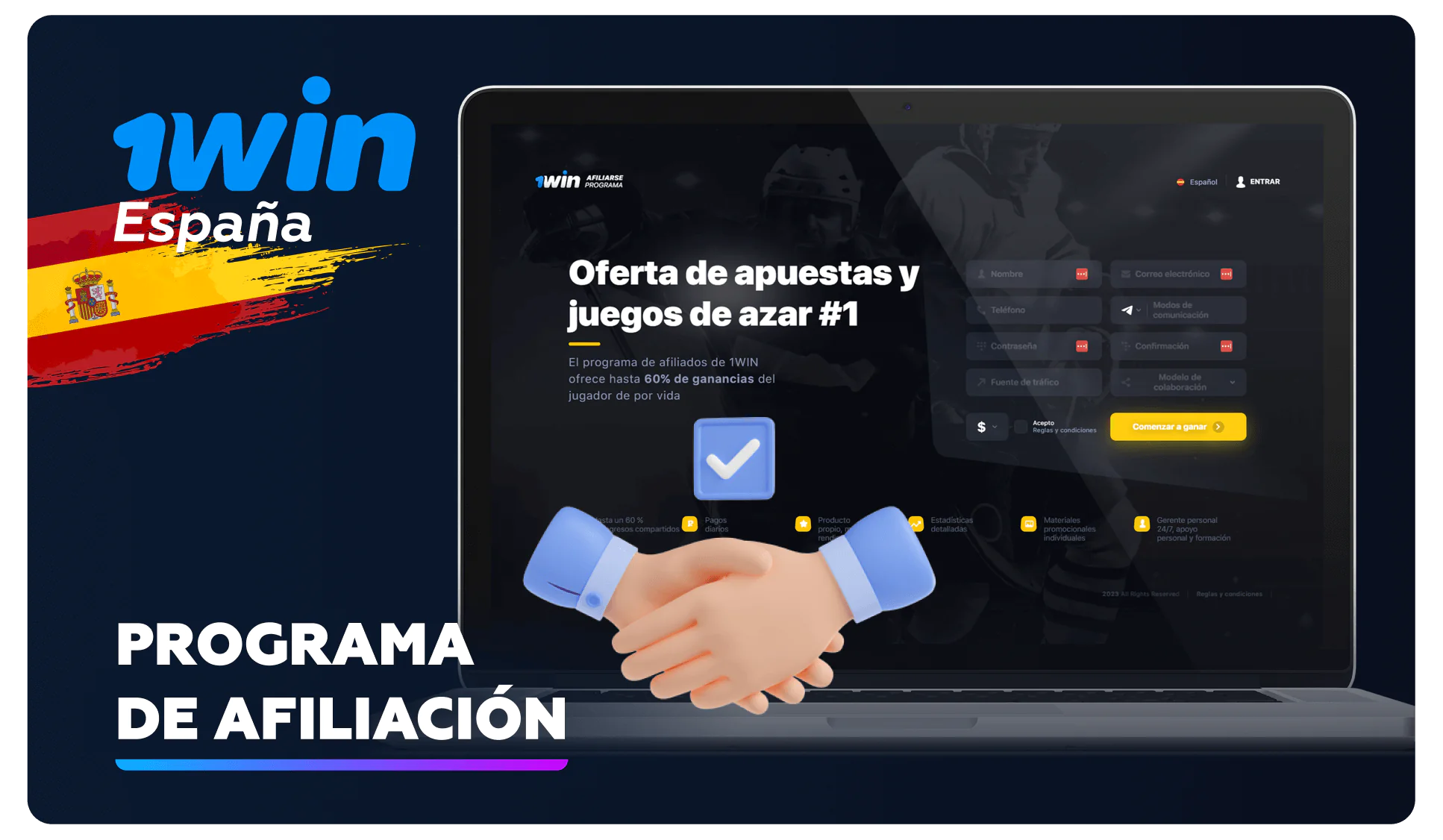 1win programa de afiliación