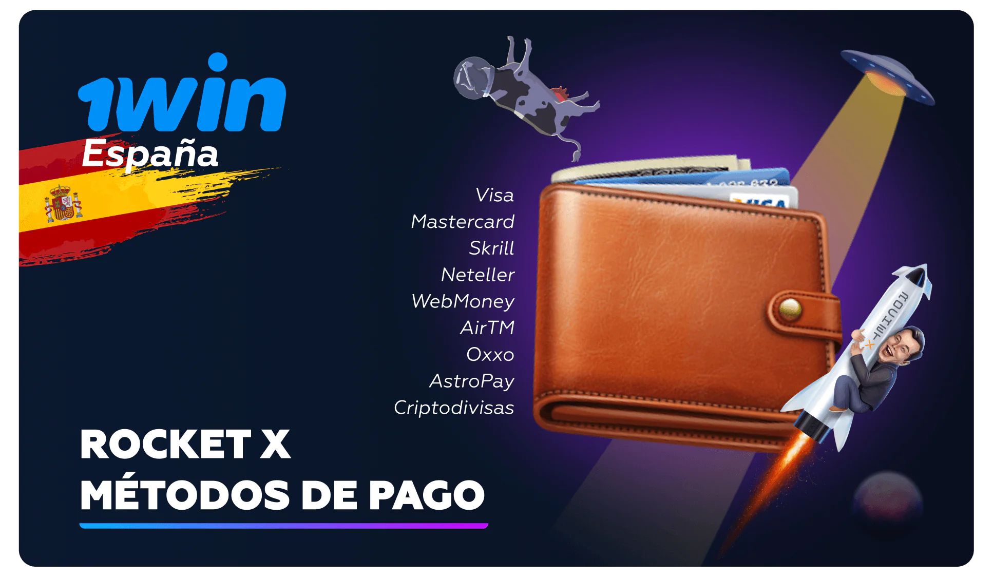 1win Rocket X los sistemas de pago