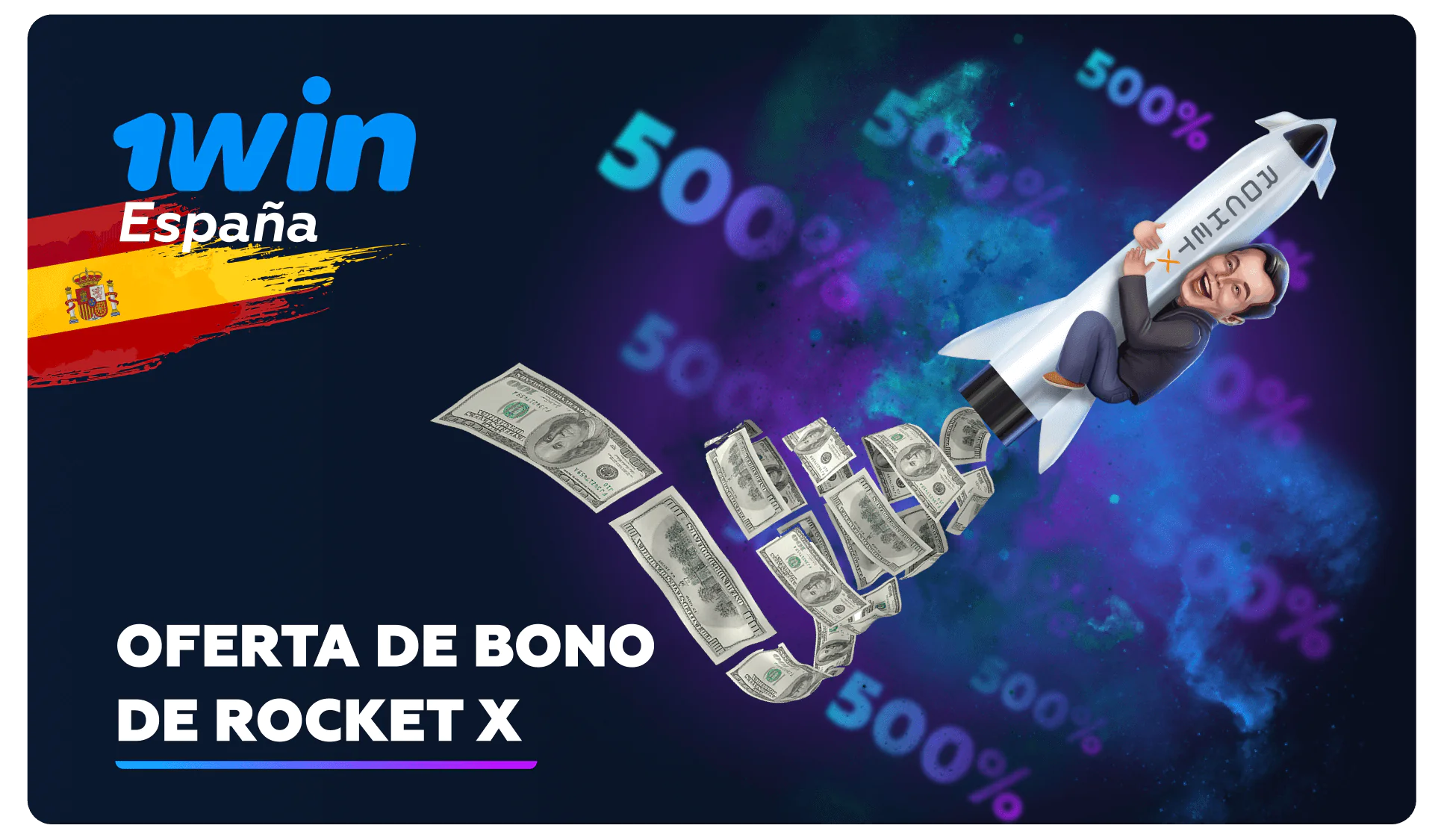 Bonificación para nuevos jugadores de Rocket X 1win